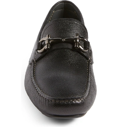 Shop Ferragamo Parigi Bit Driving Moccasin In Nero Leather