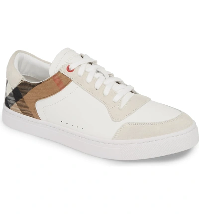 Shop Burberry Reeth Low Top Sneaker In Optic White