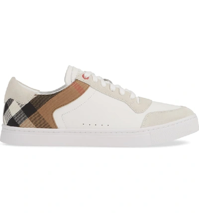 Shop Burberry Reeth Low Top Sneaker In Optic White