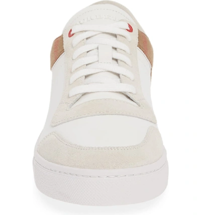 Shop Burberry Reeth Low Top Sneaker In Optic White