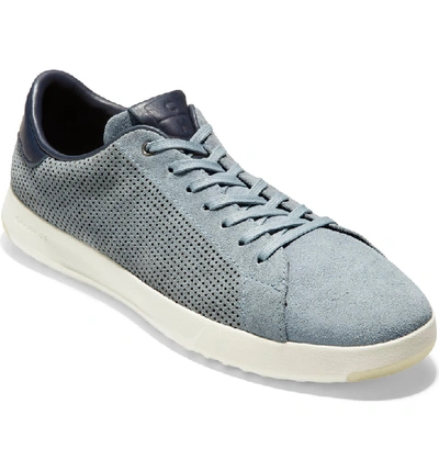 Shop Cole Haan Grandpro Tennis Sneaker In Zen Blue Suede