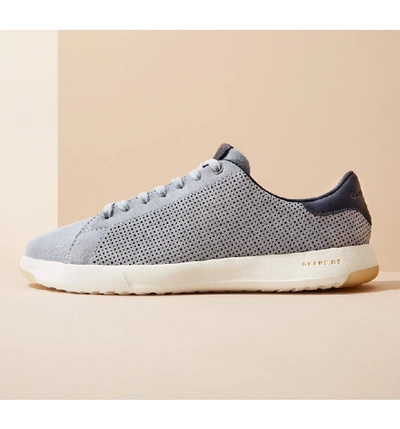 Shop Cole Haan Grandpro Tennis Sneaker In Zen Blue Suede