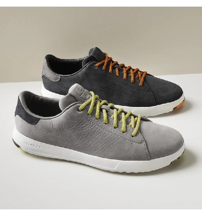 Shop Cole Haan Grandpro Tennis Sneaker In Grey Suede