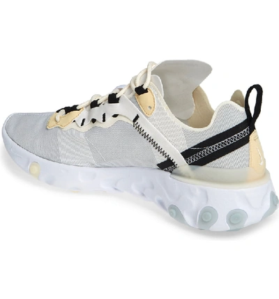 Shop Nike React Element 55 Sneaker In White/ Pale Vanilla/ Black