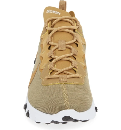 Shop Nike React Element 55 Sneaker In Metallic Gold/ Black/ White