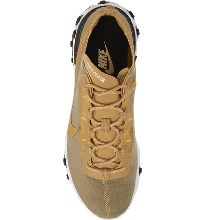 Shop Nike React Element 55 Sneaker In Metallic Gold/ Black/ White