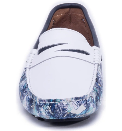Shop Robert Graham Doggerland Driving Shoe In White Leather