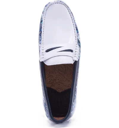 Shop Robert Graham Doggerland Driving Shoe In White Leather