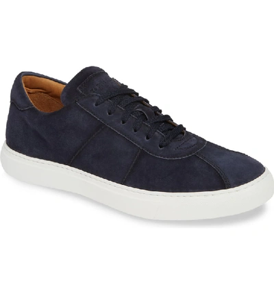 Shop To Boot New York Charger Low Top Sneaker In Blue Suede/ Leather
