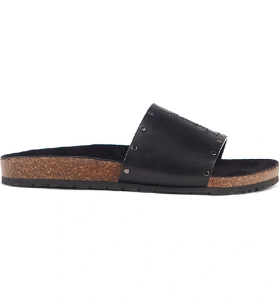 Shop Saint Laurent Jimmy Slide Sandal In Nero/ Nero