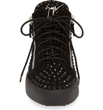 Shop Giuseppe Zanotti Mid-top Sneaker In Nero/ Black