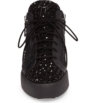 Shop Giuseppe Zanotti Mid-top Sneaker In Black