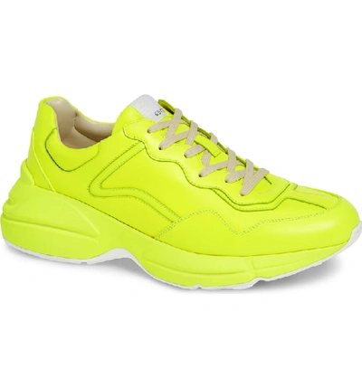 Shop Gucci Rhyton Sneaker In Yellow