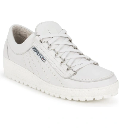 Shop Mephisto Rainbow Sneaker In White Leather