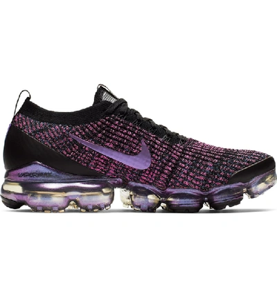 Shop Nike Air Vapormax Flyknit 3 Sneaker In Black/ Racer Blue/ Fuchsia