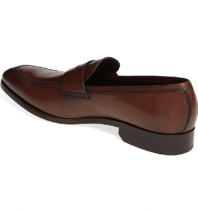 Shop To Boot New York Buono Penny Loafer In Chestnut Leather