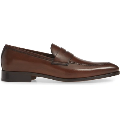 Shop To Boot New York Buono Penny Loafer In Chestnut Leather
