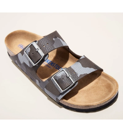 Shop Birkenstock Arizona Soft Slide Sandal In Desert Soil Camo Brown