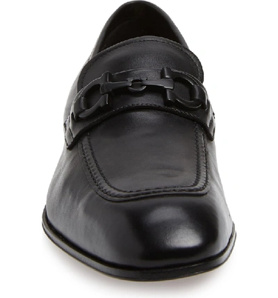 Shop Ferragamo Asten Bit Loafer In Nero