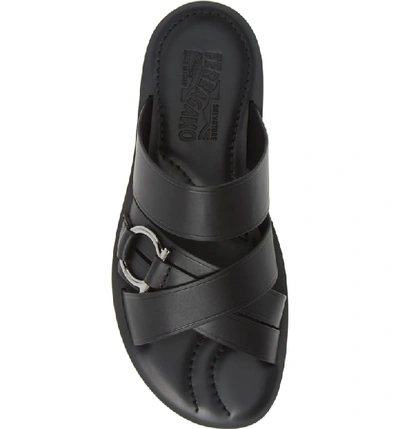 Shop Ferragamo Atina Slide Sandal In Nero