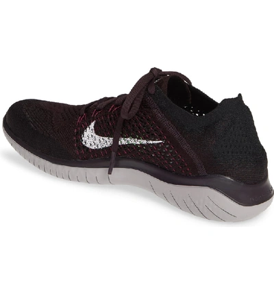 Nike Free Rn Flyknit 2018 Running Shoe In Burgundy Ash/ White/ Black |  ModeSens