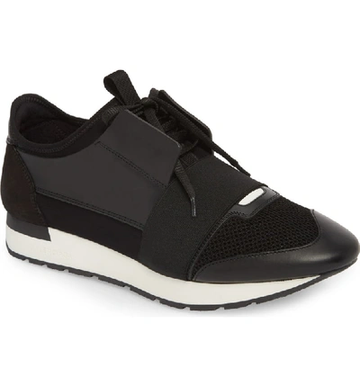 Shop Balenciaga Race Runner Sneaker In Noir/ Black