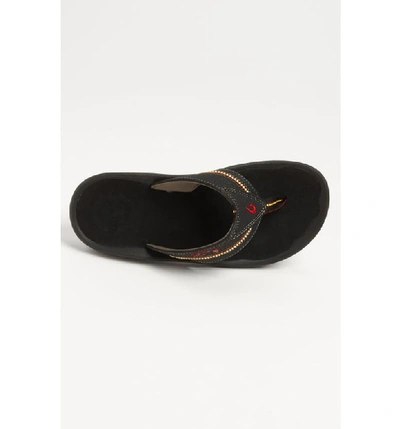 Olukai Men's Kia'i Ii Thong Sandals In Black/ Black