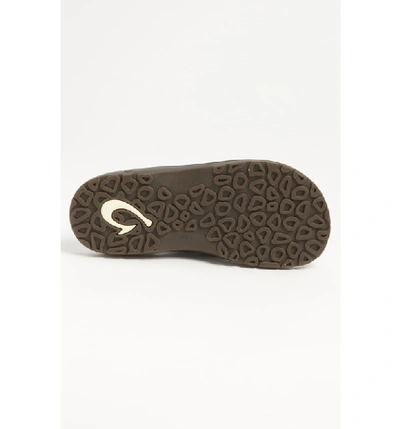 Olukai Men's Kia'i Ii Thong Sandals In Black/ Black