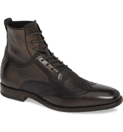 Shop John Varvatos Irving Wingtip Boot In Steel Grey