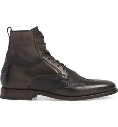 Shop John Varvatos Irving Wingtip Boot In Steel Grey