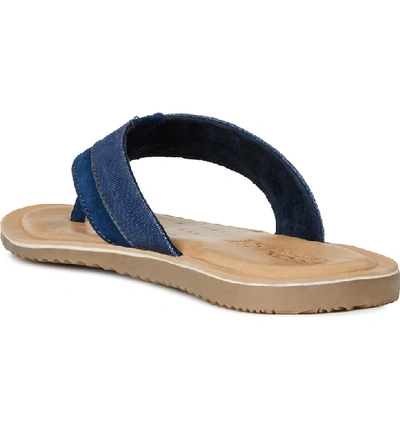 Shop Geox Artie 17 Flip Flop In Dark Royal Blend