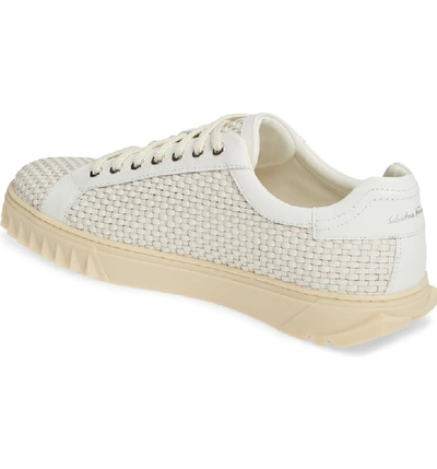 Shop Ferragamo Cube Sneaker In White