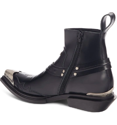 Shop Balenciaga Santiag Harness Boot In Black