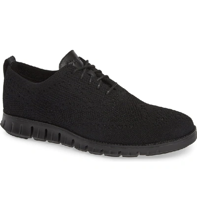 Shop Cole Haan Zerogrand Stitch-lite Wingtip Oxford In Black