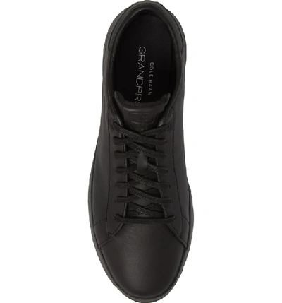 Shop Cole Haan Grandpro Low Top Sneaker In Black/ Black Leather