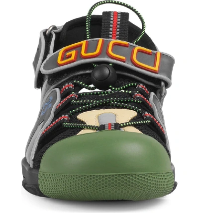 Shop Gucci Tinsel Sandal In Black