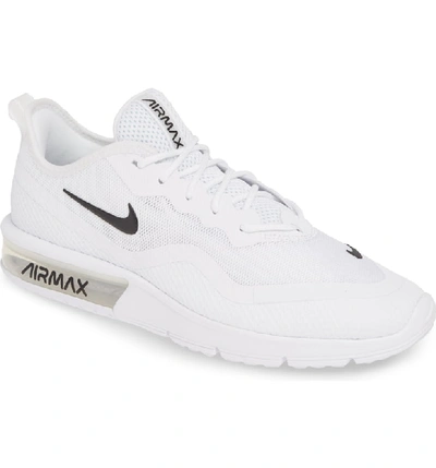 Nike Air Max Sequent 4.5 Running Shoe In White/ Black | ModeSens