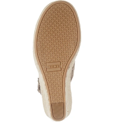 Shop Toms Monica Slingback Wedge In Desert Taupe Suede