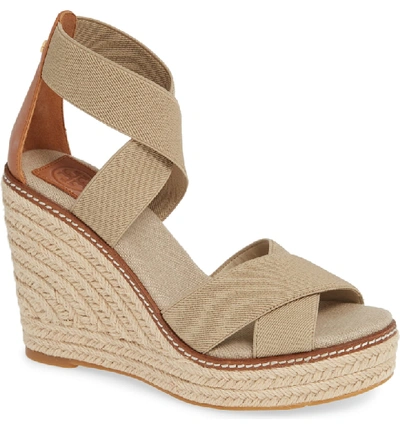 tan tory burch wedges