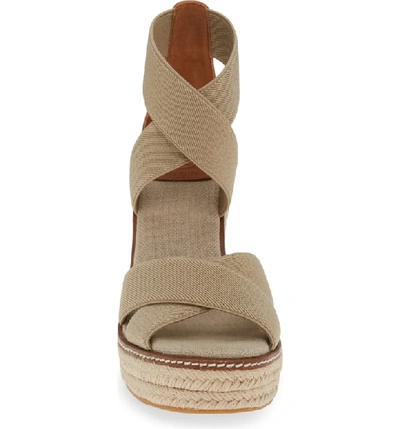 Shop Tory Burch Frieda Espadrille Wedge Sandal In Natural/ Tan