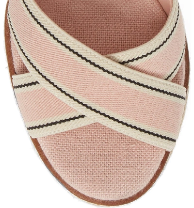 Shop Tory Burch Frieda Espadrille Wedge Sandal In Blush Stripe/ Tan