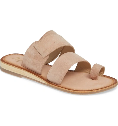 Shop Matisse Good Time Slide Sandal In Pink Suede