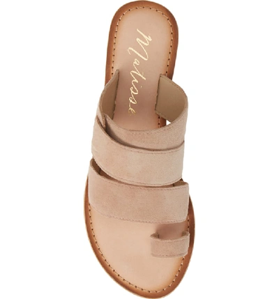 Shop Matisse Good Time Slide Sandal In Pink Suede