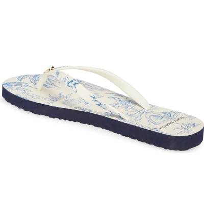 Shop Tory Burch Thin Flip Flop In Ivory Far And Away