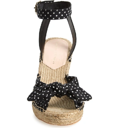 Shop Loeffler Randall Tessa Espadrille Wedge Sandal In Black/ Cream