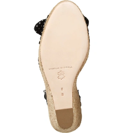 Shop Loeffler Randall Tessa Espadrille Wedge Sandal In Black/ Cream