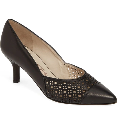 Shop Amalfi By Rangoni Pinza Perforated Pointy Toe Pump In Black Leather