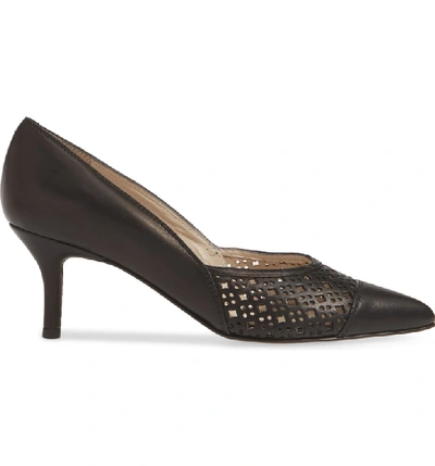 Shop Amalfi By Rangoni Pinza Perforated Pointy Toe Pump In Black Leather