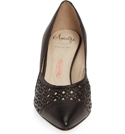 Shop Amalfi By Rangoni Pinza Perforated Pointy Toe Pump In Black Leather