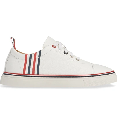 Shop Thom Browne Cap Toe Sneaker In White